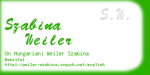 szabina weiler business card